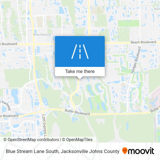 Blue Stream Lane South map
