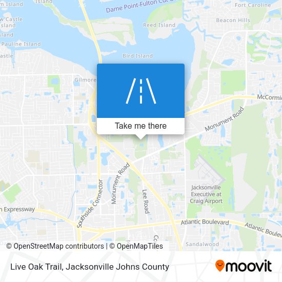 Mapa de Live Oak Trail