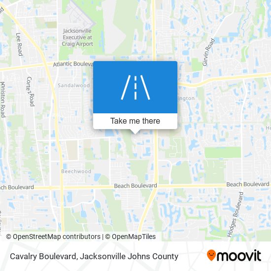 Cavalry Boulevard map