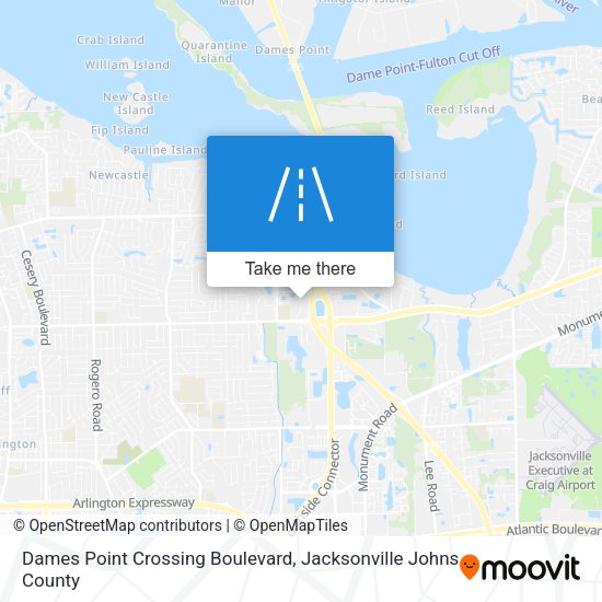 Dames Point Crossing Boulevard map