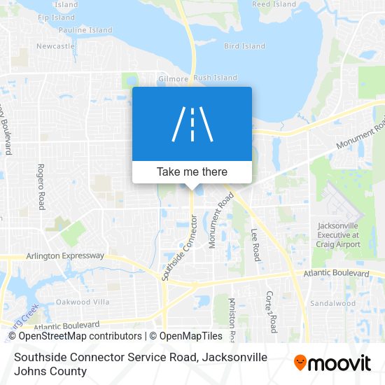 Southside Connector Service Road map