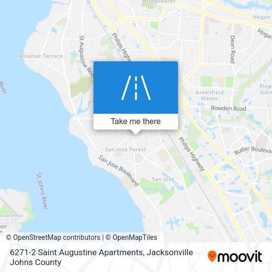 Mapa de 6271-2 Saint Augustine Apartments