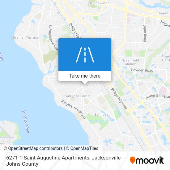 Mapa de 6271-1 Saint Augustine Apartments