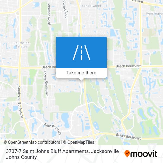 3737-7 Saint Johns Bluff Apartments map