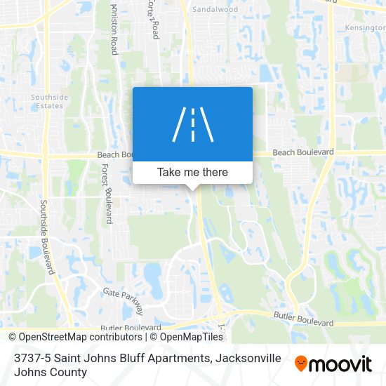 3737-5 Saint Johns Bluff Apartments map