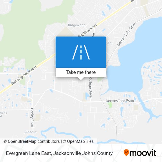 Evergreen Lane East map
