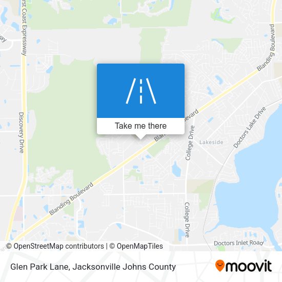 Glen Park Lane map