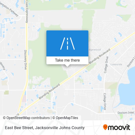 East Bee Street map