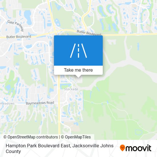 Mapa de Hampton Park Boulevard East