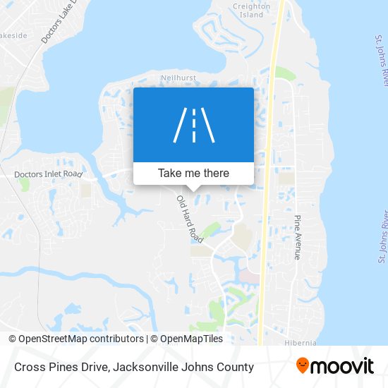 Cross Pines Drive map
