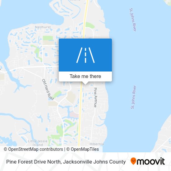 Pine Forest Drive North map