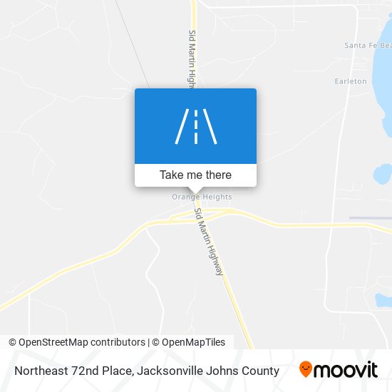 Northeast 72nd Place map