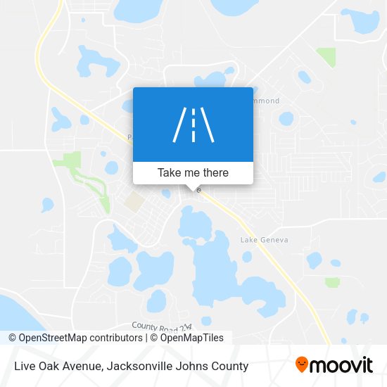 Live Oak Avenue map