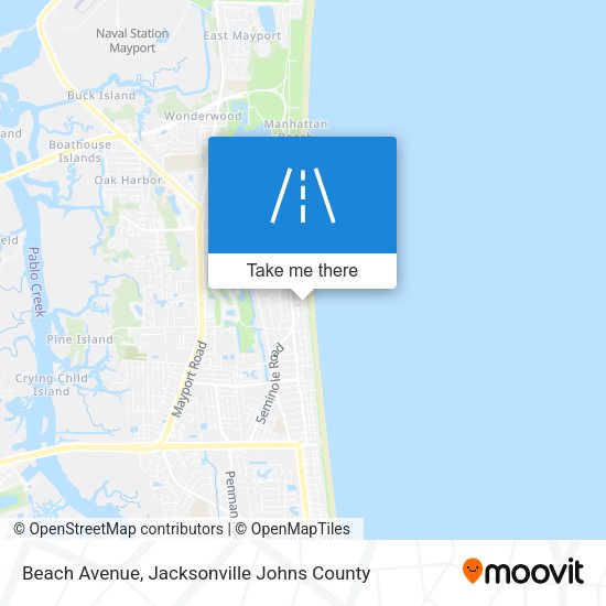 Beach Avenue map