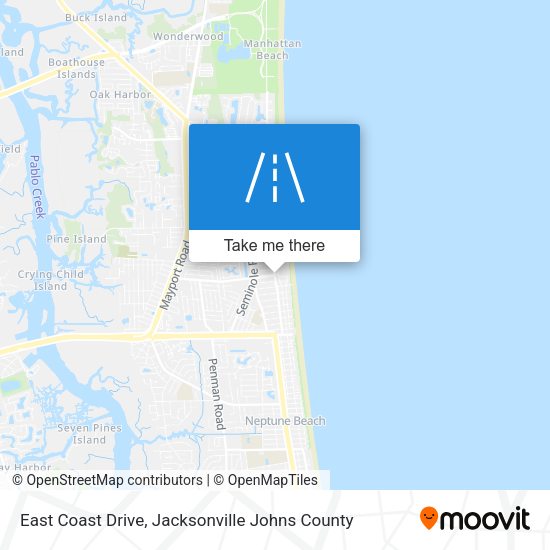 East Coast Drive map