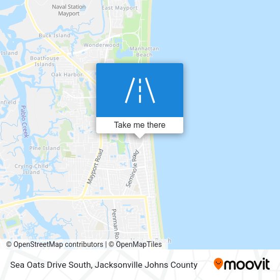 Sea Oats Drive South map