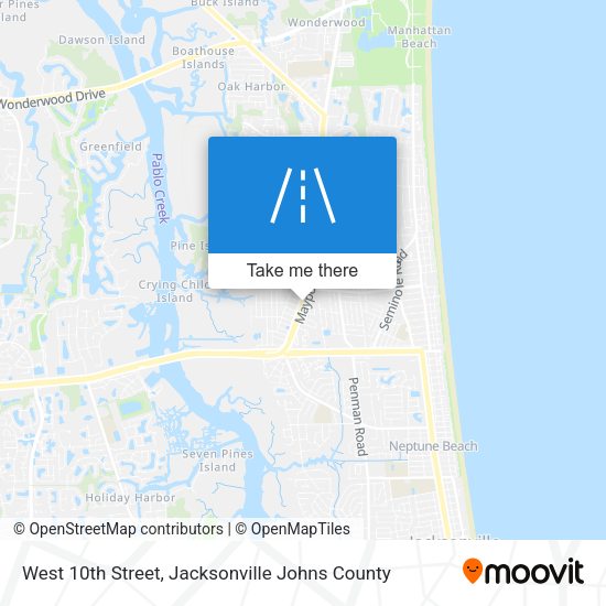 West 10th Street map