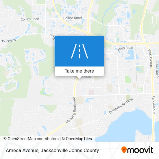 Ameca Avenue map