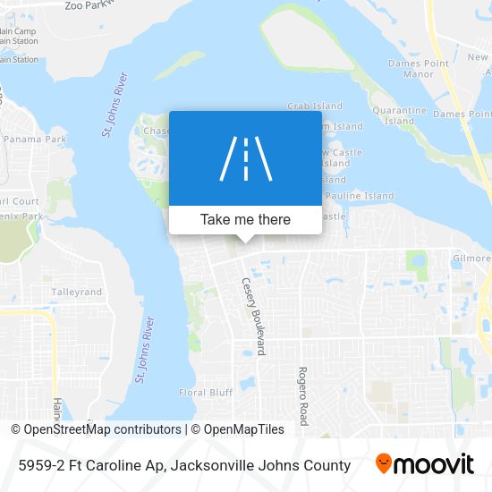 5959-2 Ft Caroline Ap map