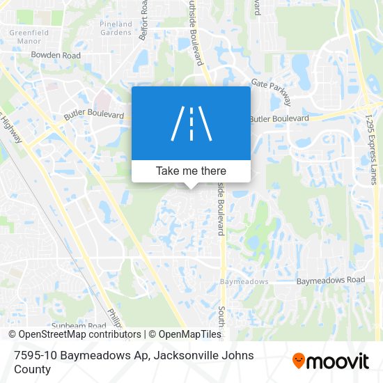 Mapa de 7595-10 Baymeadows Ap