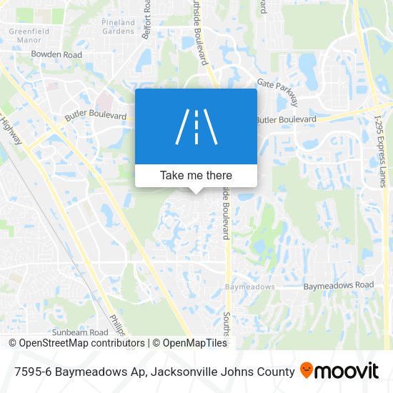 Mapa de 7595-6 Baymeadows Ap