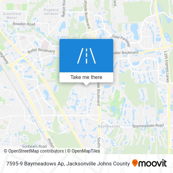 Mapa de 7595-9 Baymeadows Ap