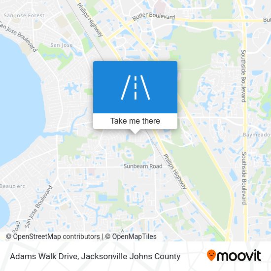 Adams Walk Drive map