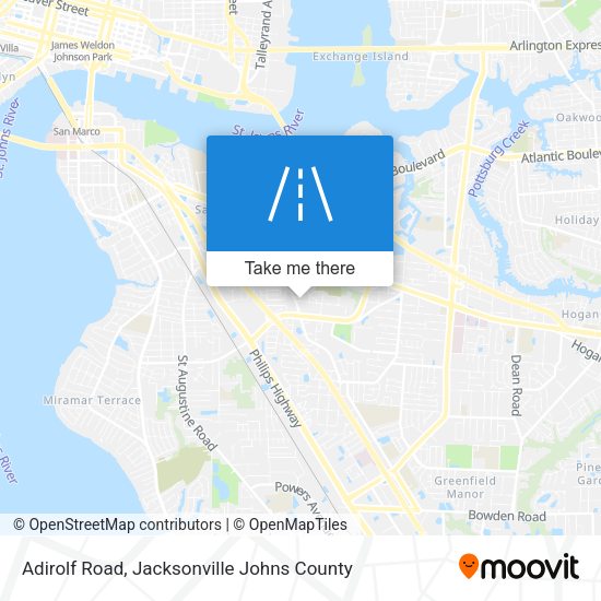 Mapa de Adirolf Road