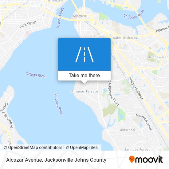 Alcazar Avenue map