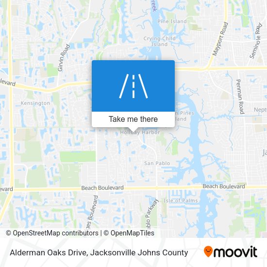 Alderman Oaks Drive map