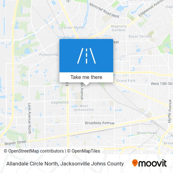 Allandale Circle North map