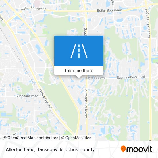 Allerton Lane map