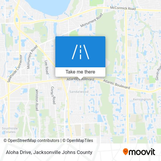Aloha Drive map