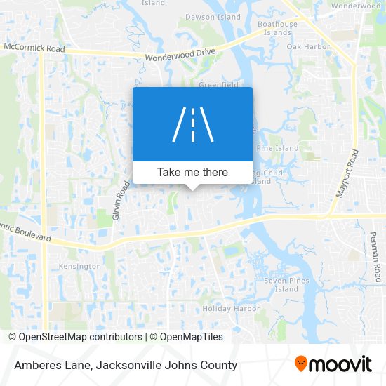 Amberes Lane map