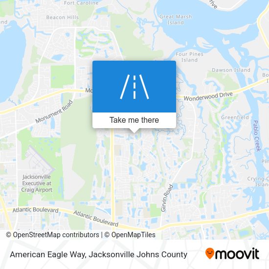 American Eagle Way map