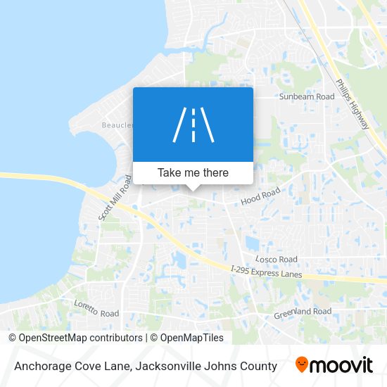 Anchorage Cove Lane map