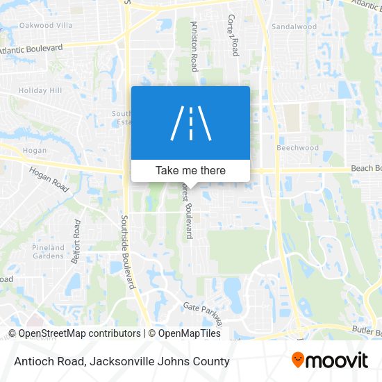 Mapa de Antioch Road