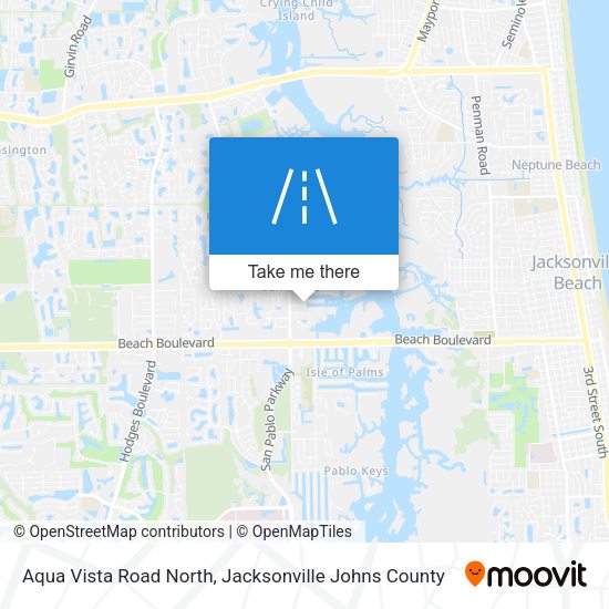 Aqua Vista Road North map