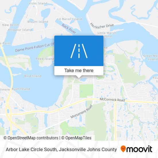 Arbor Lake Circle South map