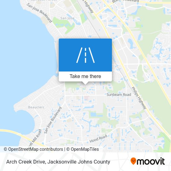 Arch Creek Drive map