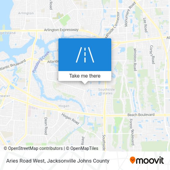 Mapa de Aries Road West