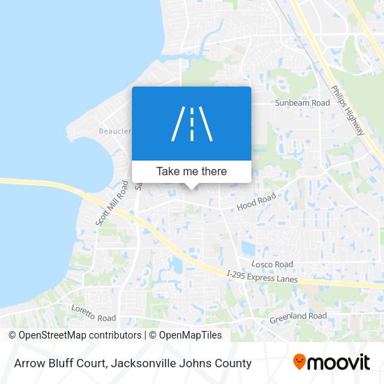 Arrow Bluff Court map