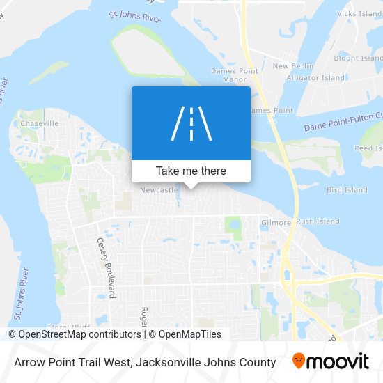 Arrow Point Trail West map