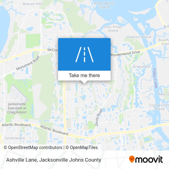 Mapa de Ashville Lane