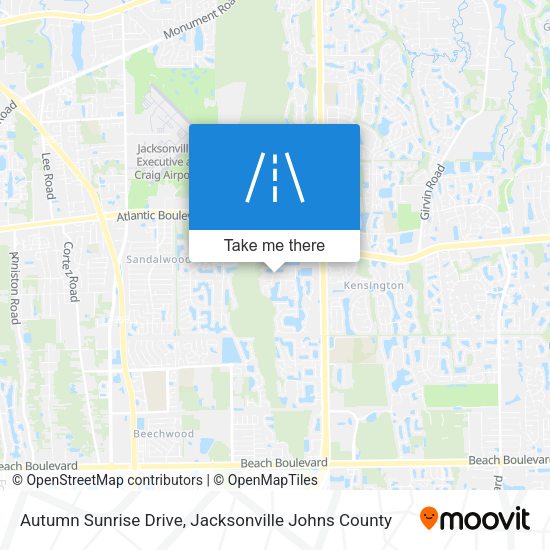 Autumn Sunrise Drive map