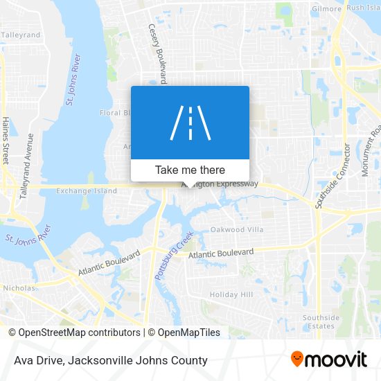 Ava Drive map