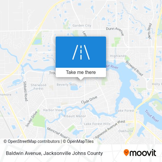 Baldwin Avenue map