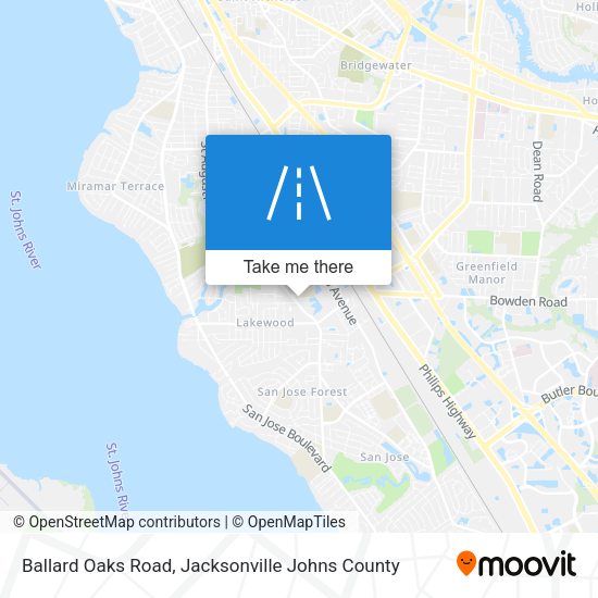 Ballard Oaks Road map