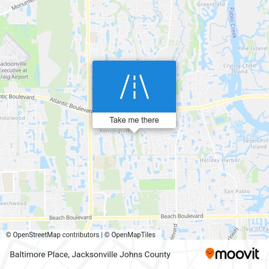 Mapa de Baltimore Place