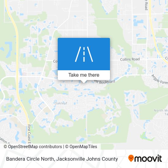 Mapa de Bandera Circle North